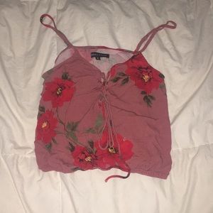 Kendall and Kylie cropped floral Shirt